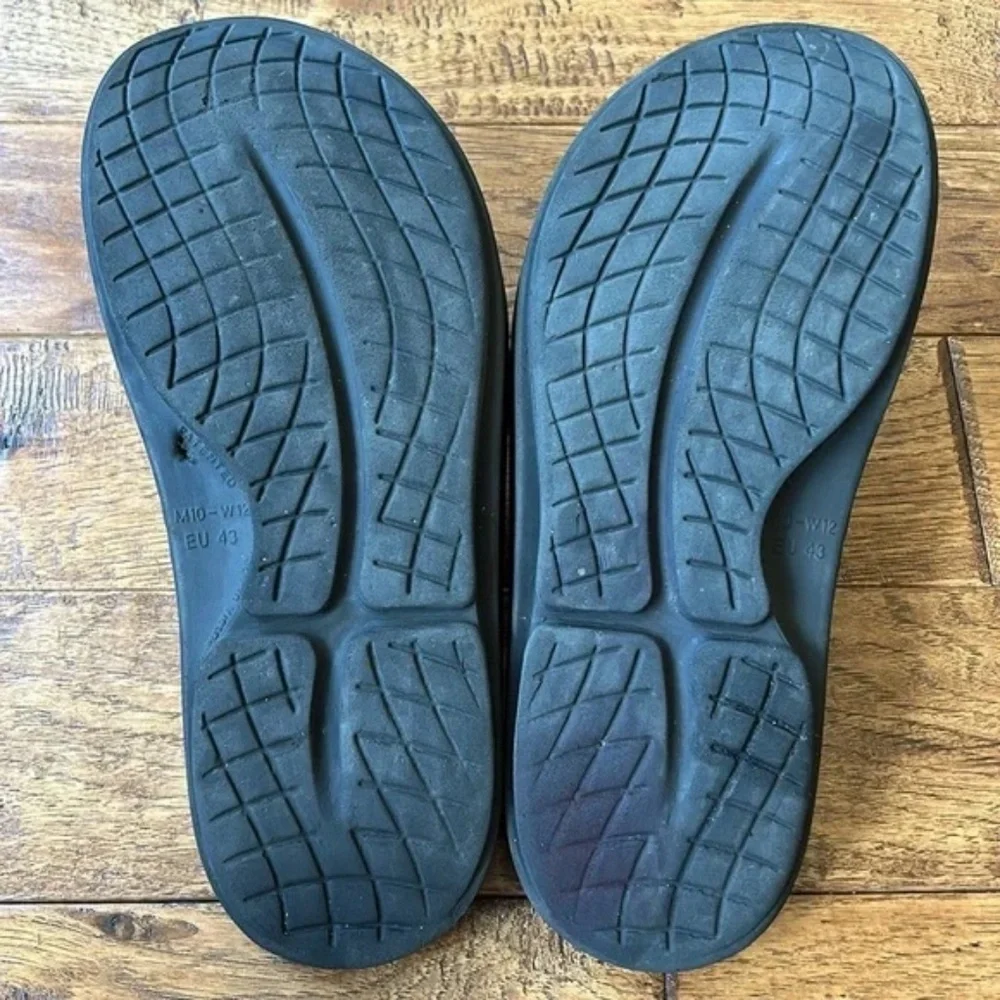Oofos Oohahh Sport Slide Sandals Recovery Comfort Shoes Black Size Men 10 / W 12